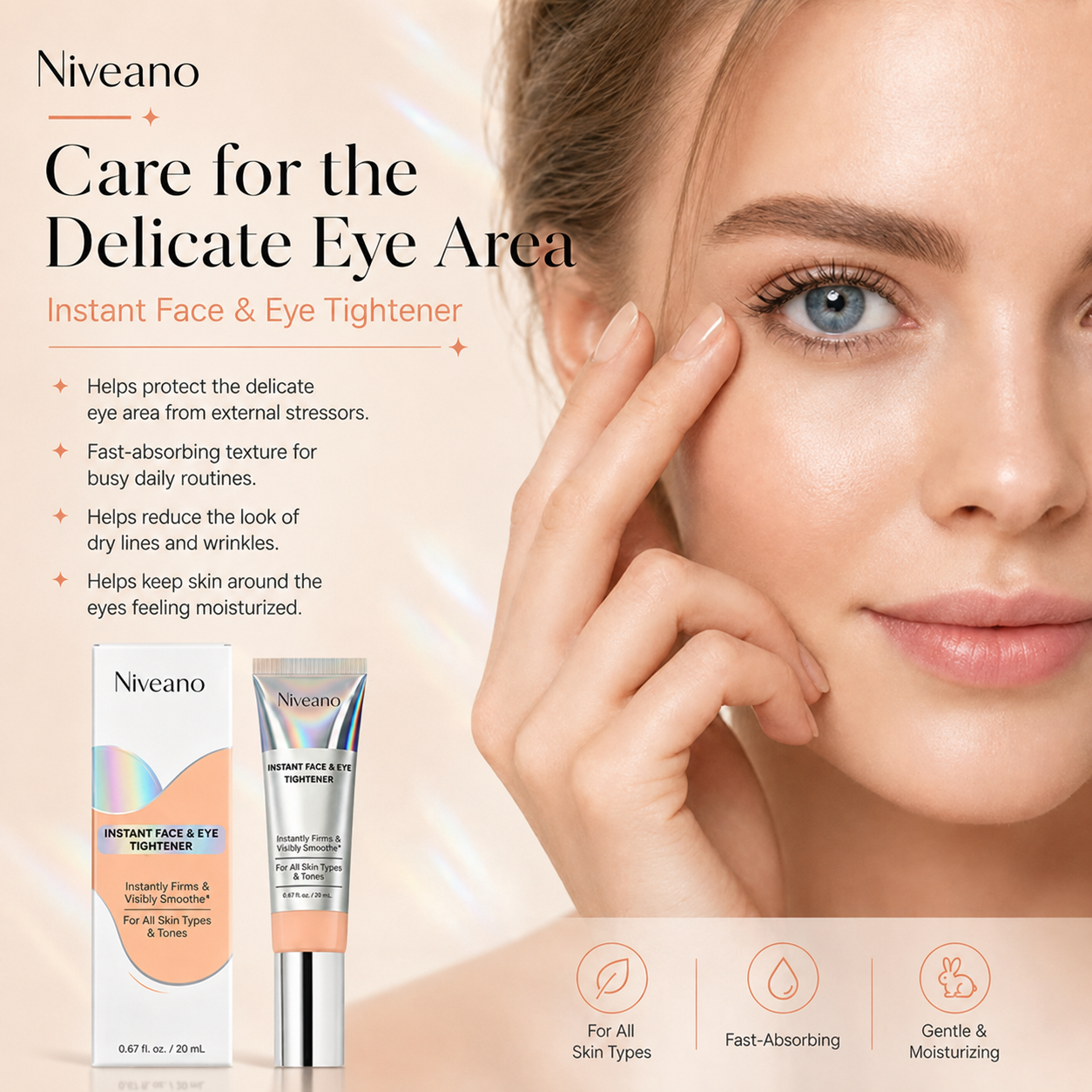 Niveano™ Instant Face Tightener – Visible Smoothing in 60 Seconds, Monthly Performance Upgrade in 30 Days