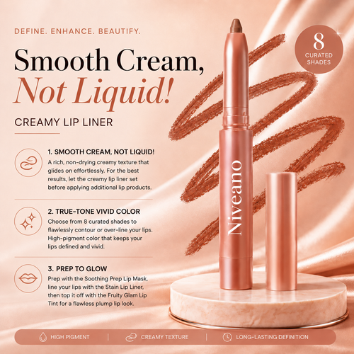 Last Day Buy 1 Get 1 Free Easy Glide Lip Liner — Creamy, Blendable Color with Smooth Application, Summervibes