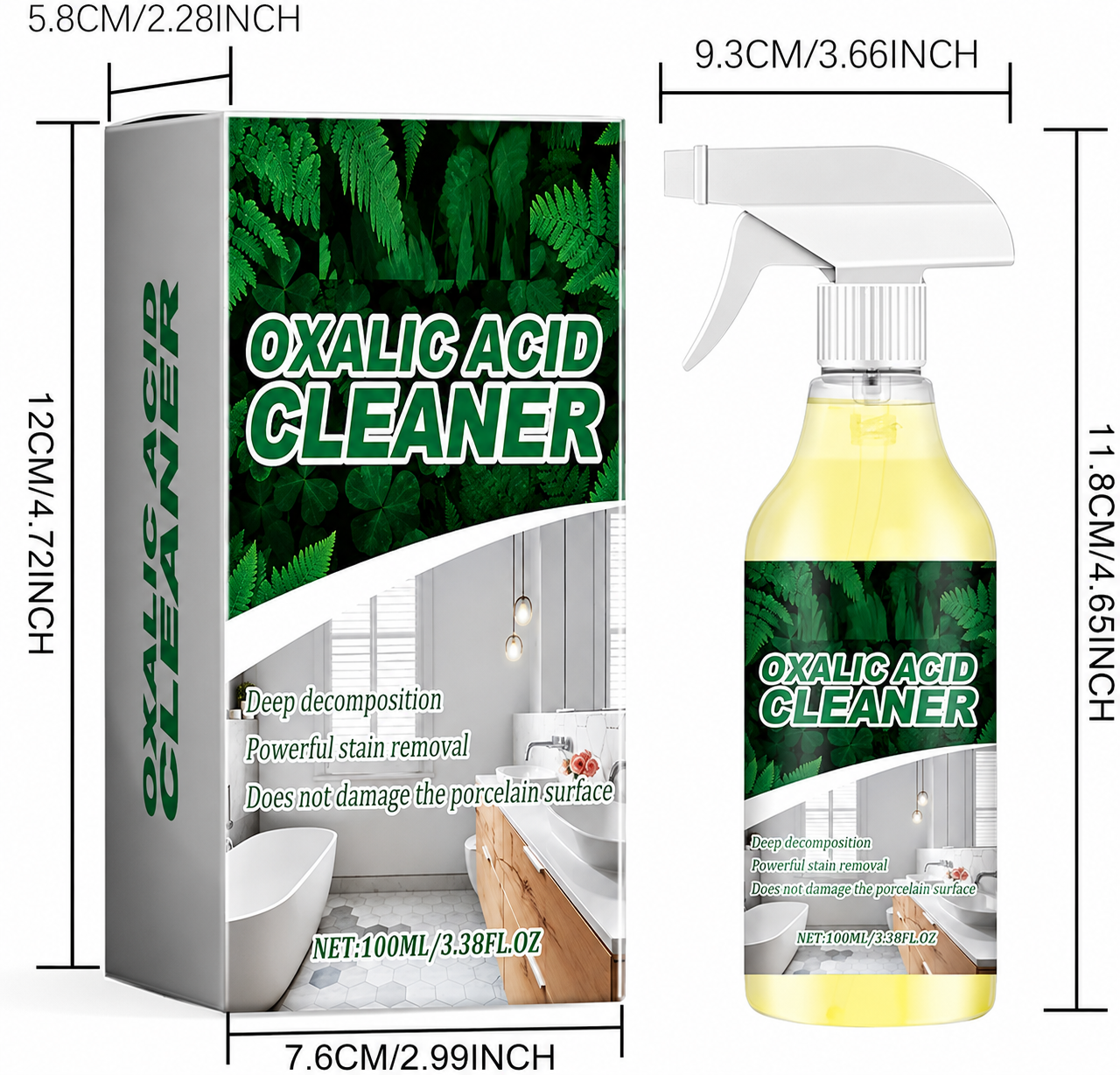 Multi-Purpose Oxalic Acid Cleaner – Removes Tough Stains, Rust & Limescale