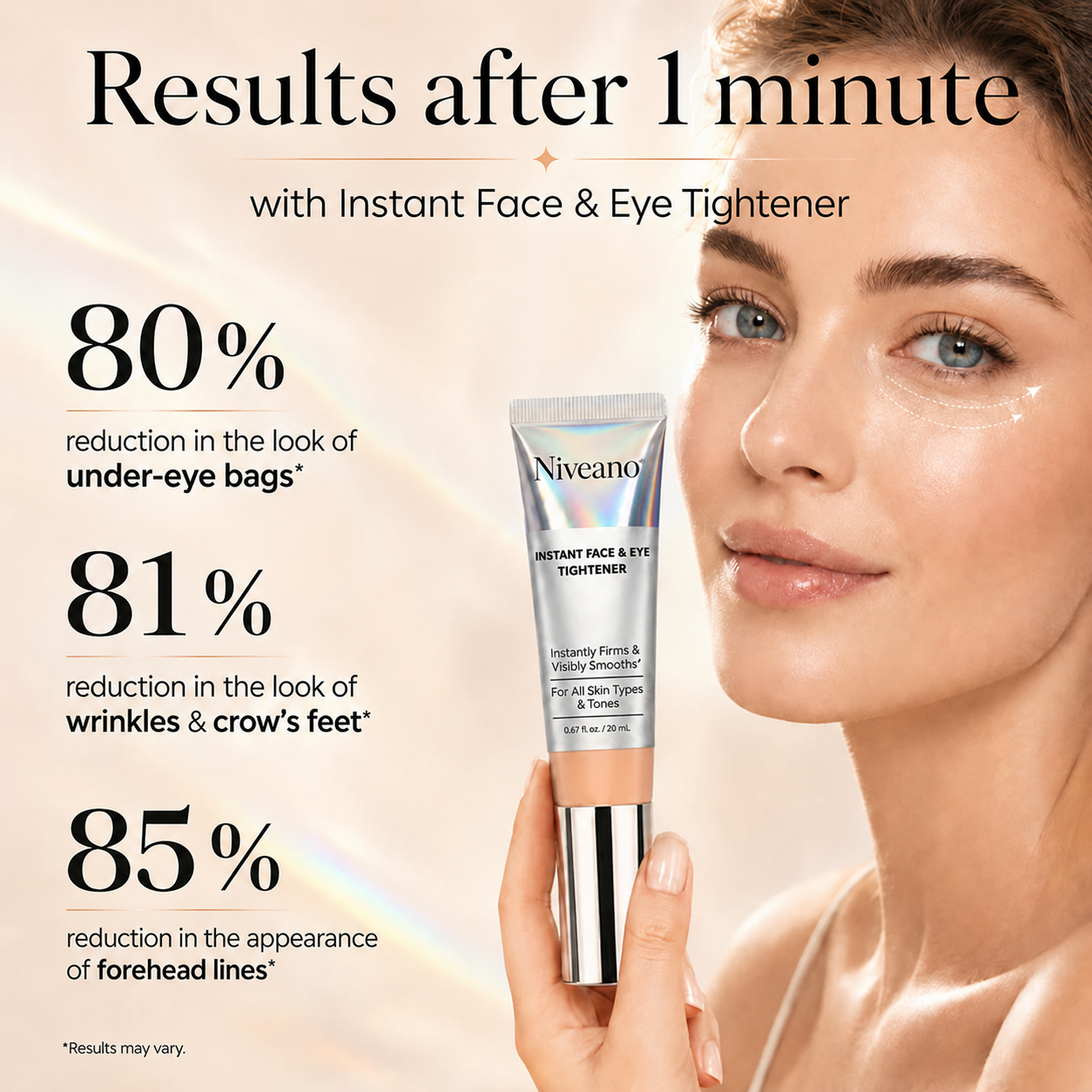 Niveano™ Instant Face Tightener – Visible Smoothing in 60 Seconds, Monthly Performance Upgrade in 30 Days