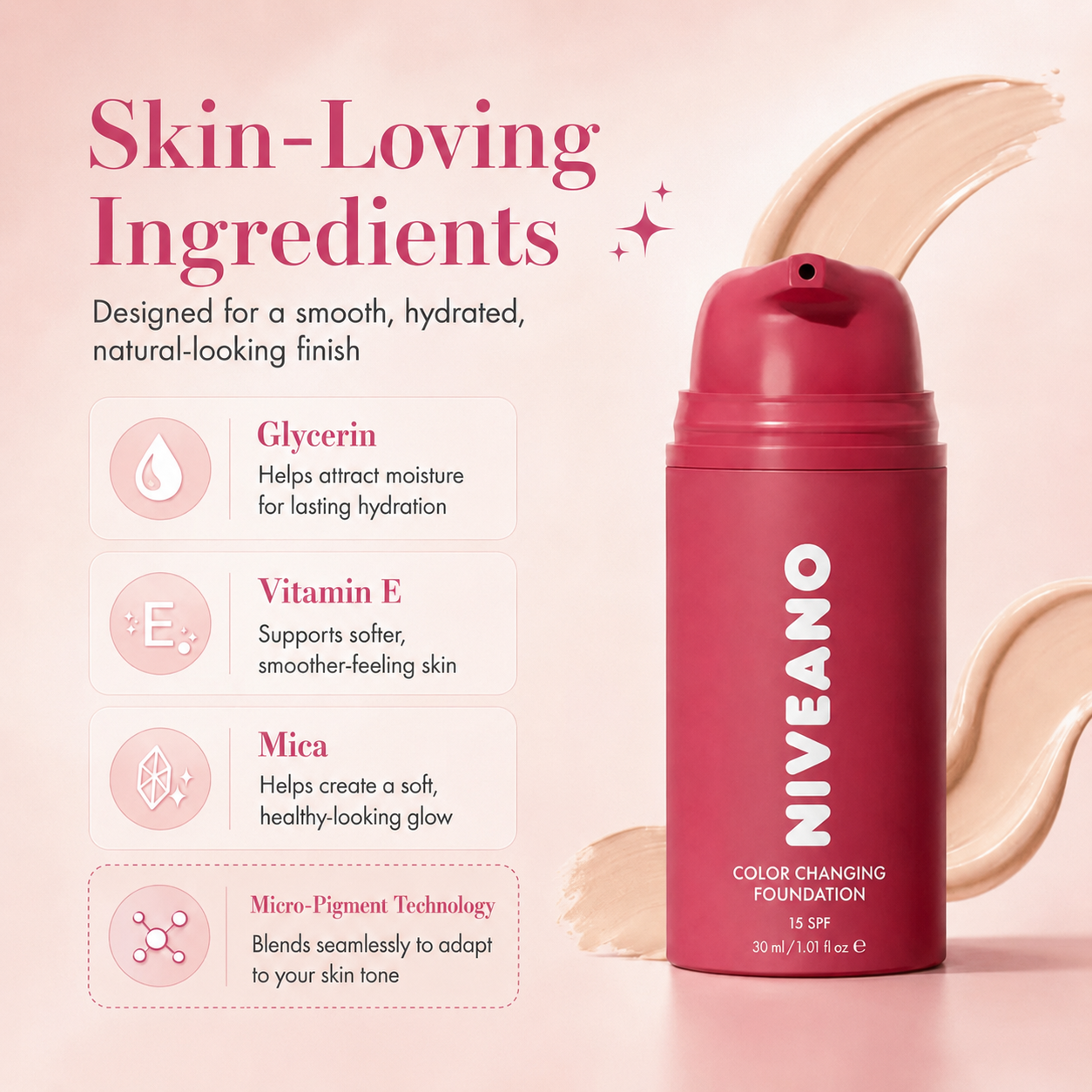 Niveano™Adaptive Glow Foundation – Fresh Skin Glow in a Monthly Routine