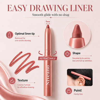 Last Day Buy 1 Get 1 Free Easy Glide Lip Liner — Creamy, Blendable Color with Smooth Application, Summervibes