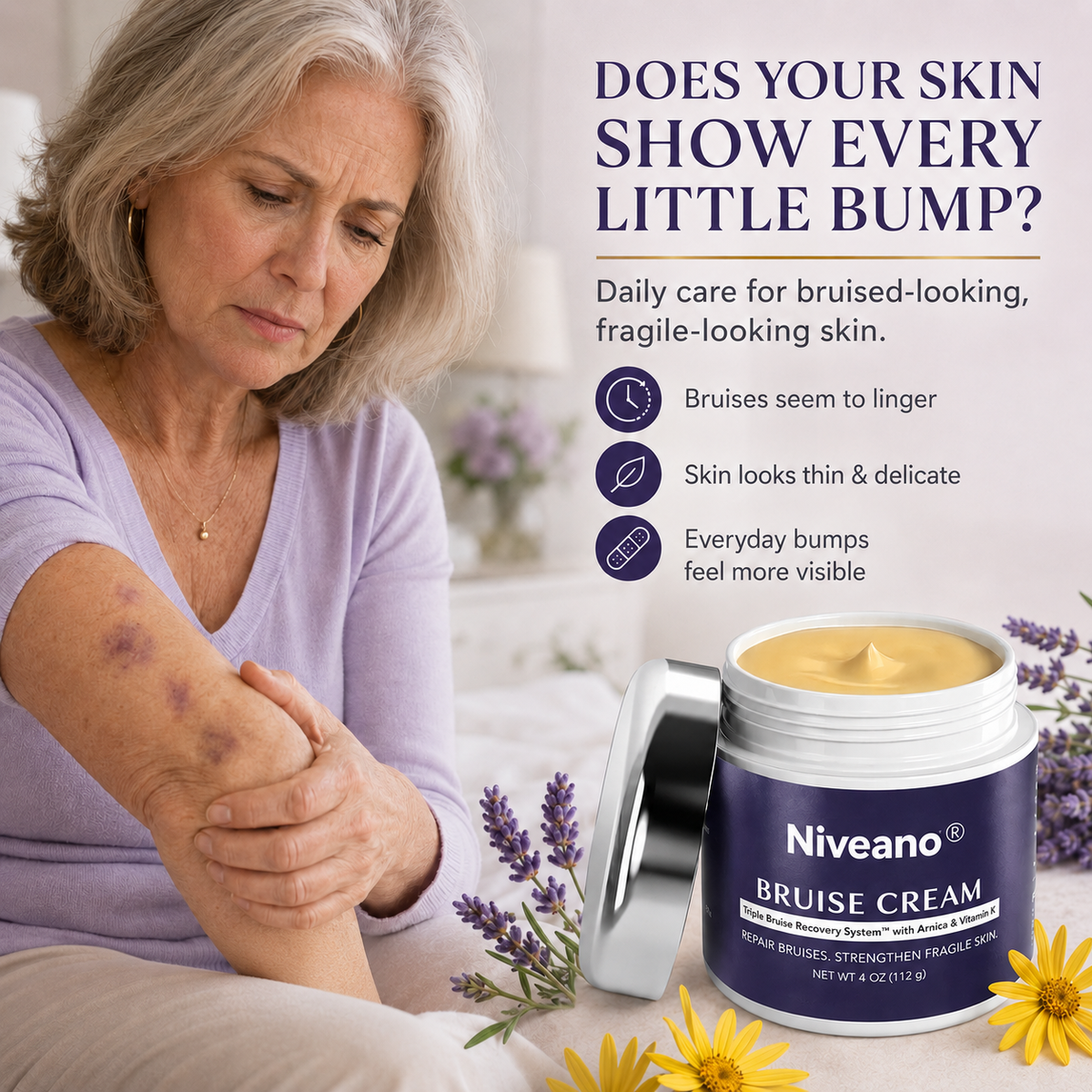 Niveano™ Bruise Repair & Skin-Strengthening Cream – Monthly Subscription Formula for Continuous Skin Recovery