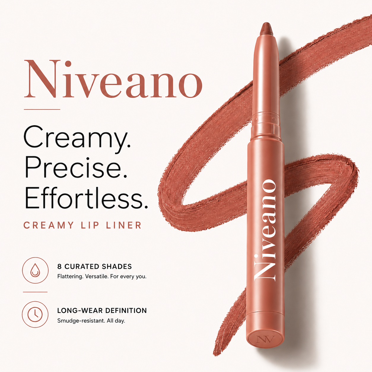Last Day Buy 1 Get 1 Free Easy Glide Lip Liner — Creamy, Blendable Color with Smooth Application, Summervibes