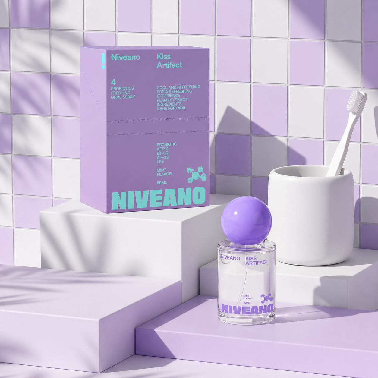 Niveano™ Probiotic Oral Spray 20ml – Monthly Fresh Breath Subscription, Sugar-Free Portable Oral Care for Long-Lasting Freshness