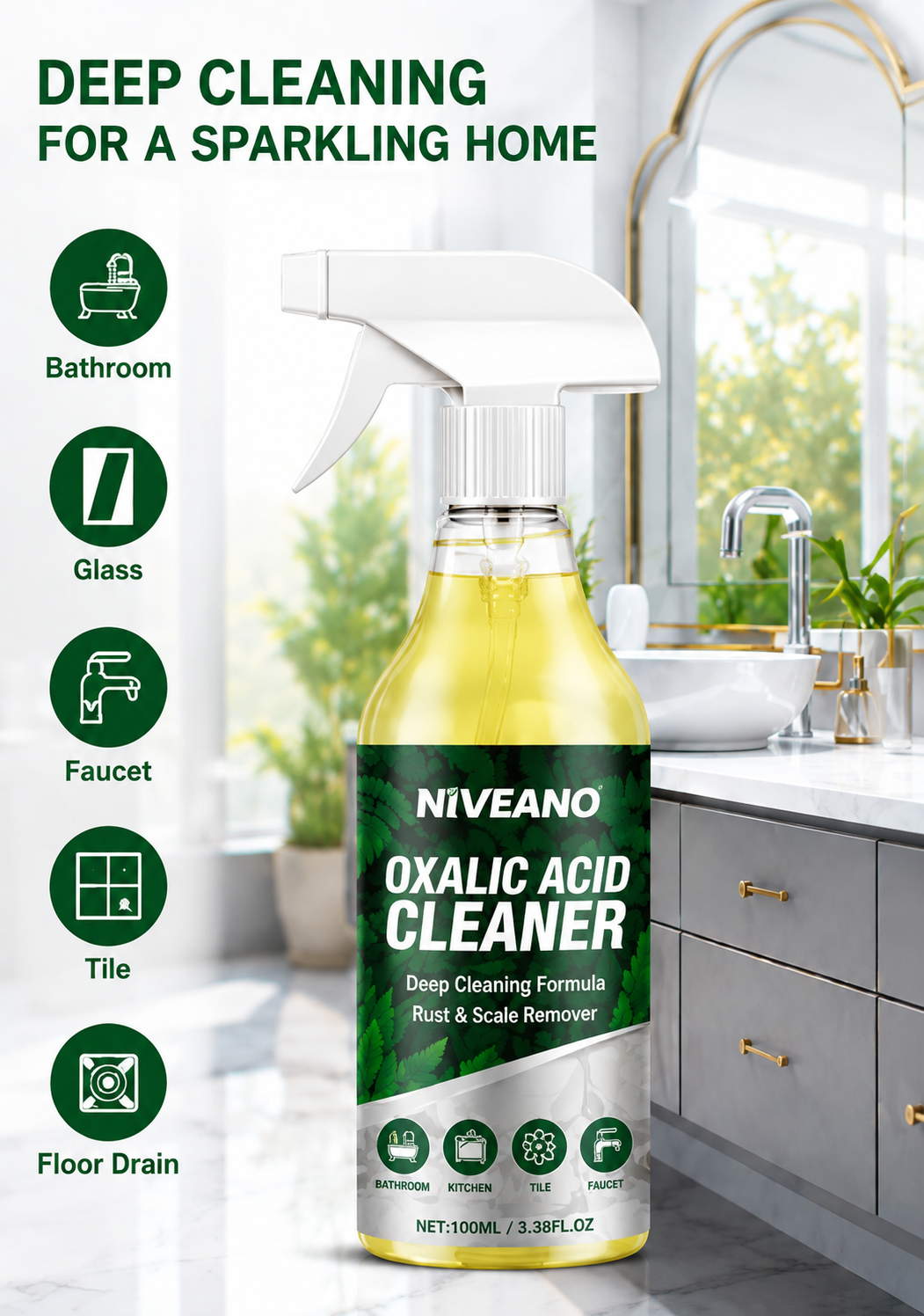 Multi-Purpose Oxalic Acid Cleaner – Removes Tough Stains, Rust & Limescale