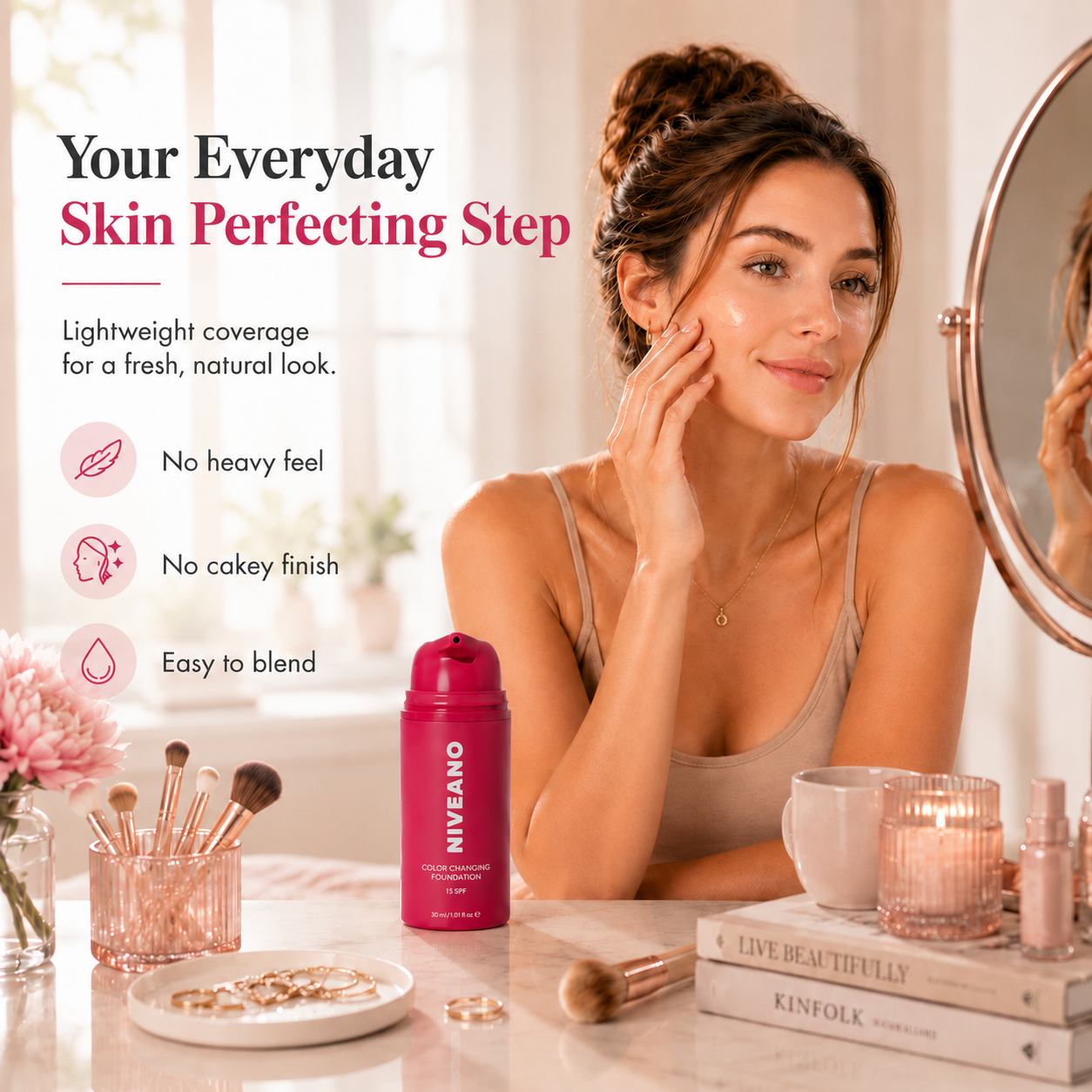 Niveano™Adaptive Glow Foundation – Fresh Skin Glow in a Monthly Routine