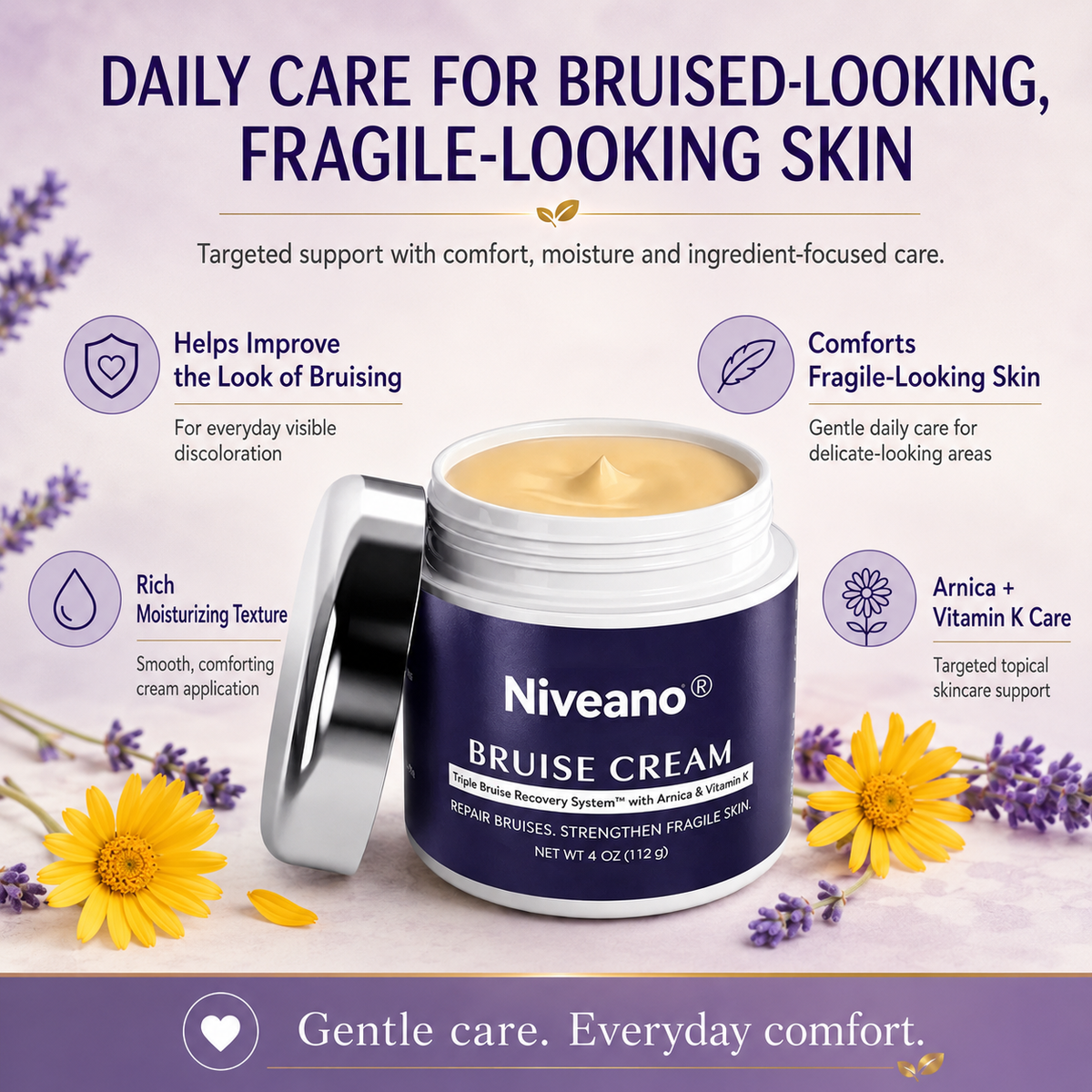 Niveano™ Bruise Repair & Skin-Strengthening Cream – Monthly Subscription Formula for Continuous Skin Recovery