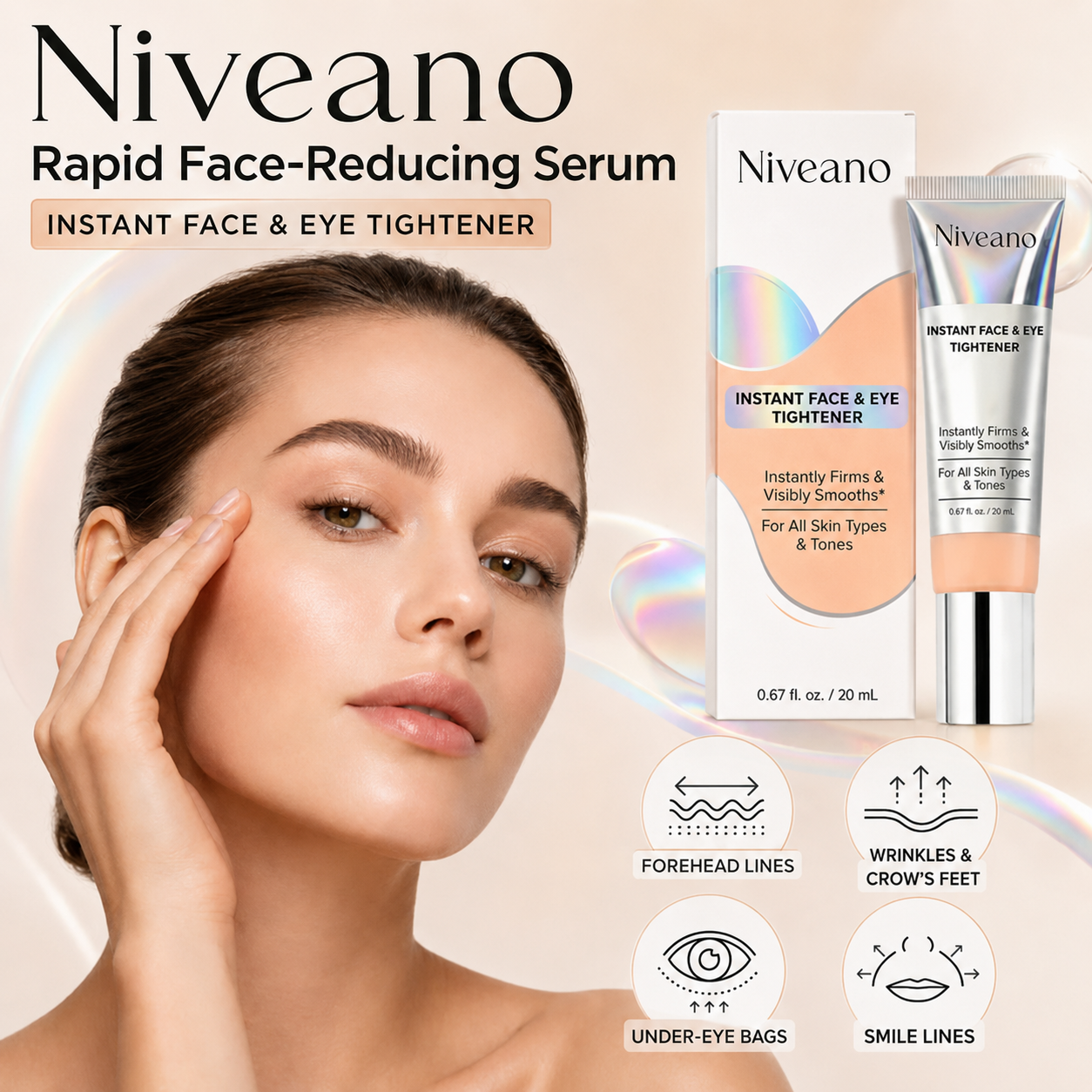 Niveano™ Instant Face Tightener – Visible Smoothing in 60 Seconds, Monthly Performance Upgrade in 30 Days