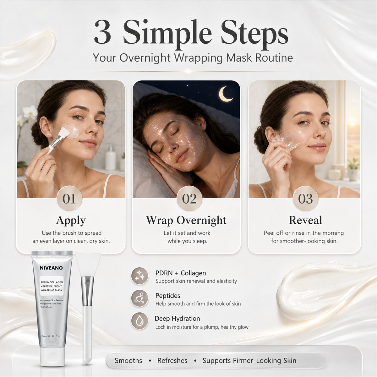 Niveano™ Collagen Peel-Off Mask – Peel Away Dullness, Reveal Smoother-Looking Skin