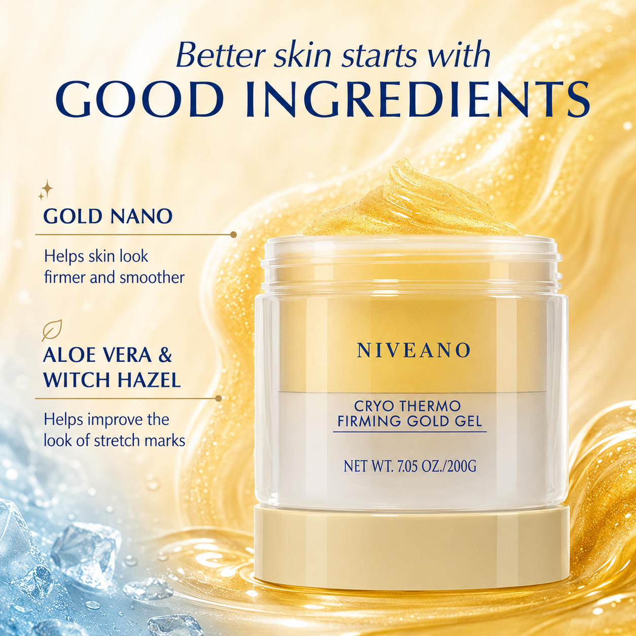Niveano™ Monthly Body Sculpt Cream | 15-Day Cryo-Thermo Firming Massage Care