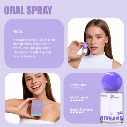 Niveano™ Probiotic Oral Spray 20ml – Monthly Fresh Breath Subscription, Sugar-Free Portable Oral Care for Long-Lasting Freshness