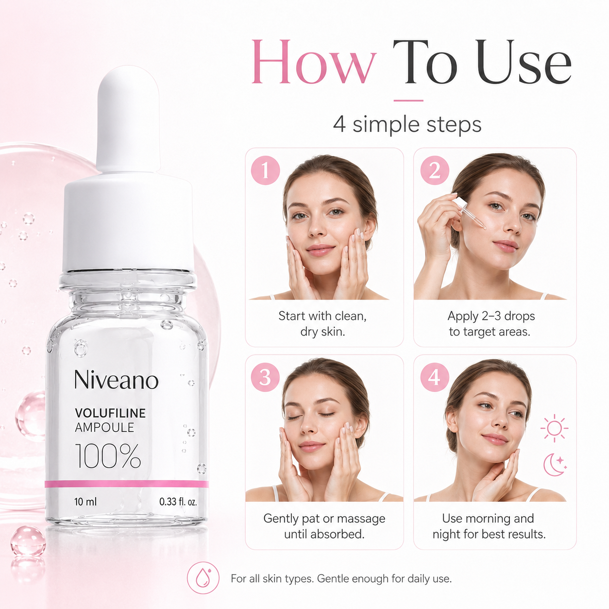 Niveano™ Monthly Volufiline Ampoule | 30-Day Face & Body Skin Booster, 10 ml