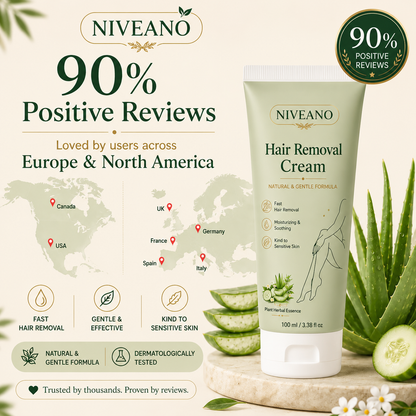 NIVEANO™ Natural Gentle Hair Removal Cream | For Women & Men, Sensitive Skin