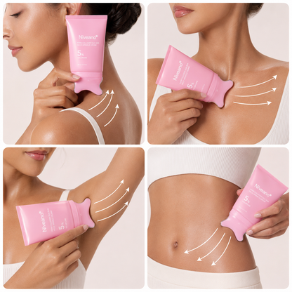 Niveano™ Monthly Neck Sculpt Cream | PDRN + 5% Volufiline with Built-In Gua Sha Applicator